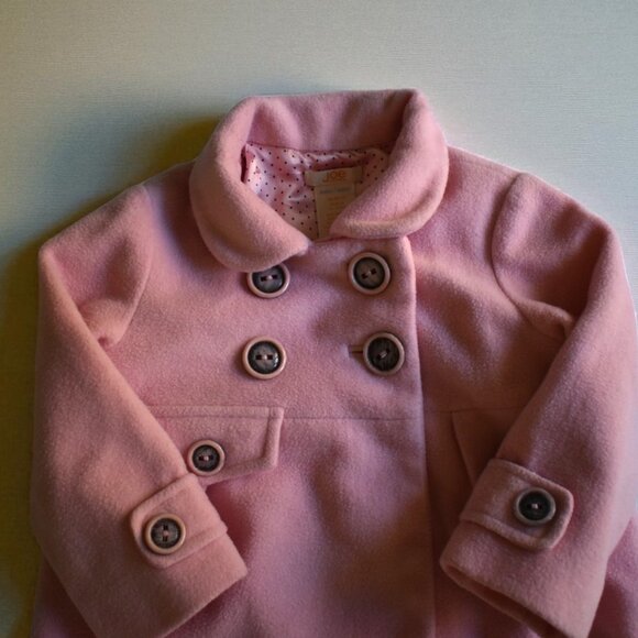 Joe Fresh Classic Pink Wool-Blend Peacoat Size 18-24 Months - Picture 4 of 7